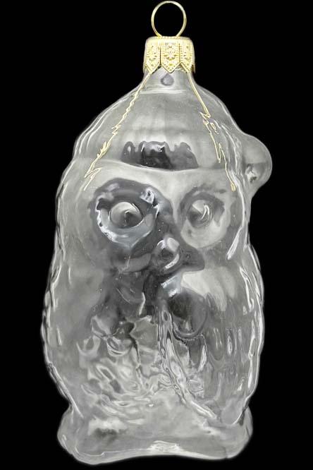 Стеклянная елочная игрушка Заготовка Совенок 10,4 см 161517400